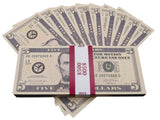 $5 Dollar Stack of Prop Money