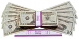 $2K PROP MONEY - NEW STYLE 20 AMERICAN DOLLAR STACK (100 FULL PRINT FAKE DOLLAR BILLS)