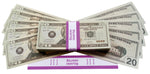 realistic prop money new style $20 dollar bills