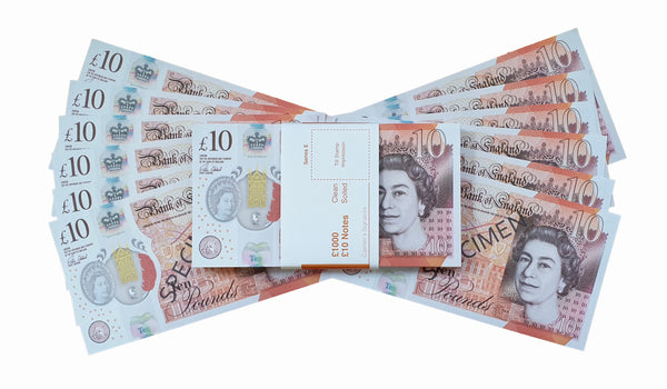 BRITISH POUND £10 Bills polymer 10 pound note replica prop notes UK for film production